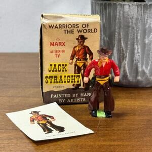 Vintage Marx Warriors of The World Cowboy Jack Straight Hand Painted with Box